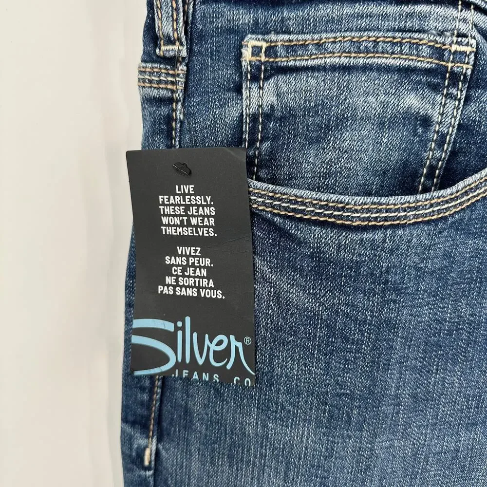 Silver Jeans Co Gordie Relaxed Fit Straight Jeans in Indigo Size 42x30
